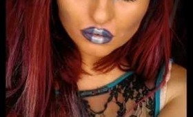 dark cyber goth make up