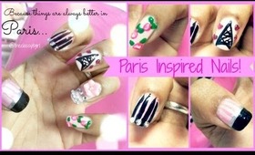 Paris/ French Themed Nails!