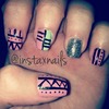Tribal design nails