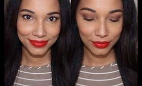 Get Ready With Me: Bronze Eyes & Blood Orange Lips