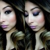 purple eyeshadow ombré hair 