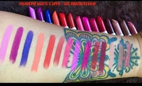 COLOURPOP "MATTE X" LIPPIE STIX LIVE SWATCH REVIEW 2016