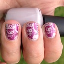 Stamped Owl Nails
