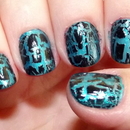 Turquoise crackle