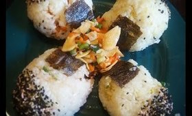 Vegan Kim Chi and Curry Tuna Onigiri