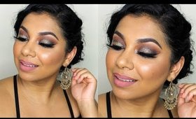 EID MAKEUP TUTORIAL - GOLD GLITTER EYE MAKEUP | MissBeautyAdikt