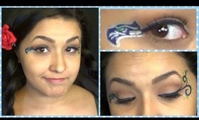 Seahawks Inspired Makeup Tutorial (Superbowl XLVIII)