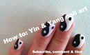 Yin and Yang easy nail art tutorial
