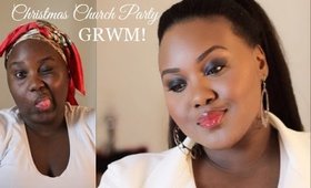 Christmas Church Party GRWM | Makeup and Ponytail with Kinky Clip-In Extensions