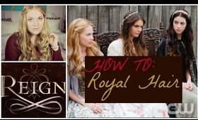 HOW TO: CW TV REIGN SIGNATURE HAIR (Royal Curls with Headpiece)| SparksandSequins