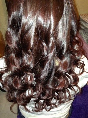 curled my hair with a hot tools curling iron 