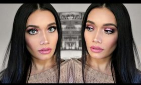 Warm Pink Smoky Eyes + Glowing Highlight Makeup Tutorial