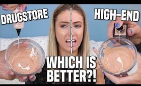 Mixing All My DRUGSTORE Foundations vs. HIGH-END || What Worked The Best??