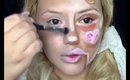 Extreme highlighting and contouring makeup