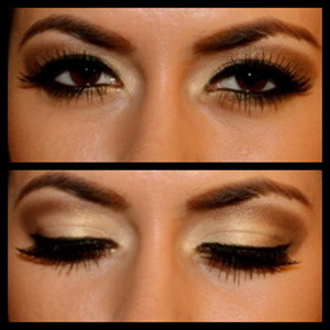 i did this for a bride she wanted the effect of a light toned smokey eye she could wear in day light. love it!