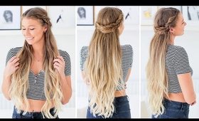 Fishtail Half Updo Hairstyle | Luxy Hair