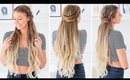 Fishtail Half Updo Hairstyle | Luxy Hair