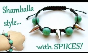 How to make a shamballa style bracelet with spikes!