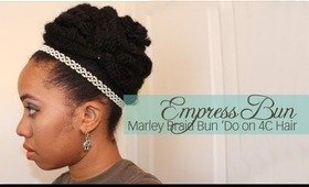 Empress Bun: Marley Braid Bun on 4C Hair (Redux)