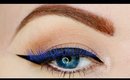 Retro Winged Liner & Blue Lashes Makeup Tutorial