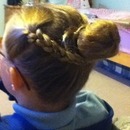 My sister's hair on her last day of Y5