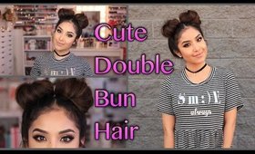 Cute Double Bun Hair Tutorial