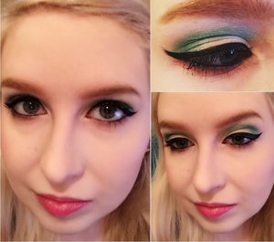 Green, gold, and orange make the perfect combination for a St. Patrick's Day party or night out! I also used a pink lip stain and it goes really well with the eye look! So don't be afraid to experiment and use bold colors. :) 