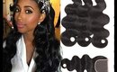 LeMisse Brazilian Body Wave Human Remy Hair Bundles with Closure