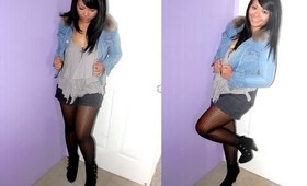 $160 Fashion Giveaway + Fur Jacket & Sheer Leggings Outfit of the Night!