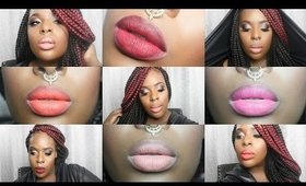 ABSOLUTE NEW YORK Velvet Lippie Swatches on Darkskin