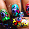 Cute 3D Eyeball Candy Nails! ~ Sweet Halloween Design 