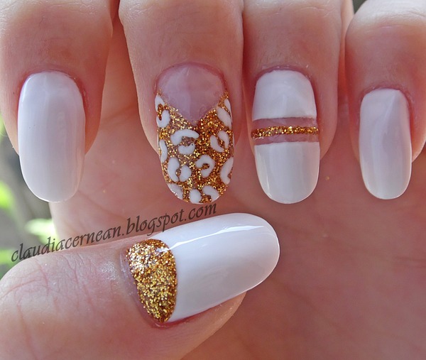 White & Golden Nails, Claudia C.'s (claudia) Photo