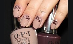 Elegant French Tips With Swirls