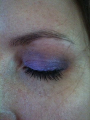 Urban Decay Shadow Pencil base (Morphine inner half, Delinquent outer half), then topped with Benefit Velvet Fancy Pansy and MAC Parfait Amour. Urban Decay's Tease (Naked 2) in the crease. Loreal Carbon Black Liquid Liner, Chanel Mascara