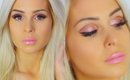 Soft Cut Crease & Pink Lips - Soft Glam Makeup Tutorial