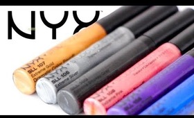 NYX Liquid Liner Swatches 9 colors