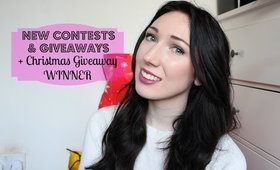 NEW Giveaways & Contests + Christmas Giveaway Winner!