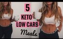 5 *BEST* LOW CARB/KETO MEALS (EASY!!!!)