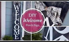 DIY Welcome Porch Sign | CHEAP & EASY Farmhouse Decor