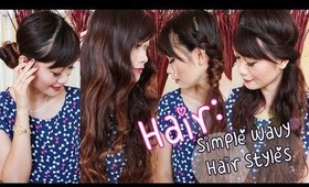 ♡Hair: 5 Simple Wavy Hair Dos Under 10 Minutes