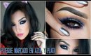 Maquillaje de OJOS  Azul y Plata / Makeup tutorial Cut Crease Blue & Silver| auroramakeup