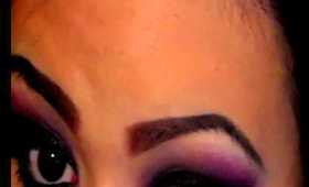 Look : smokey Purple ( Hint of DarkPink )