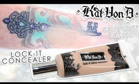 Review & Swatches: KAT VON D Lock-It Concealer | Application, Tattoo Covering Demo!