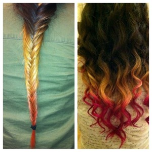 My friends completed Fish tail plait! 