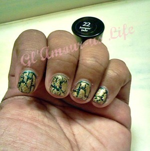 with China Glaze gold crackle 