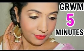 #GRWM In Just 5 Minutes  - Makeup, Hair & Outfit | ShrutiArjunAnand