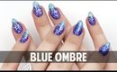 BLUE OMBRE 4TH OF JULY NAILS