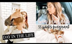 33 WEEKS PREGNANT! LIFE WITH TWINS WORKING FROM HOME | Kendra Atkins