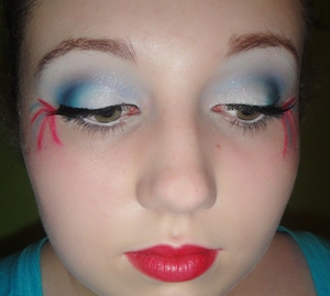 4th of July look up close (: *& later on I added rhinestones to the fireworks.!