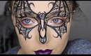 Lace Bat Mask Make Up Tutorial-31 Days Of Halloween